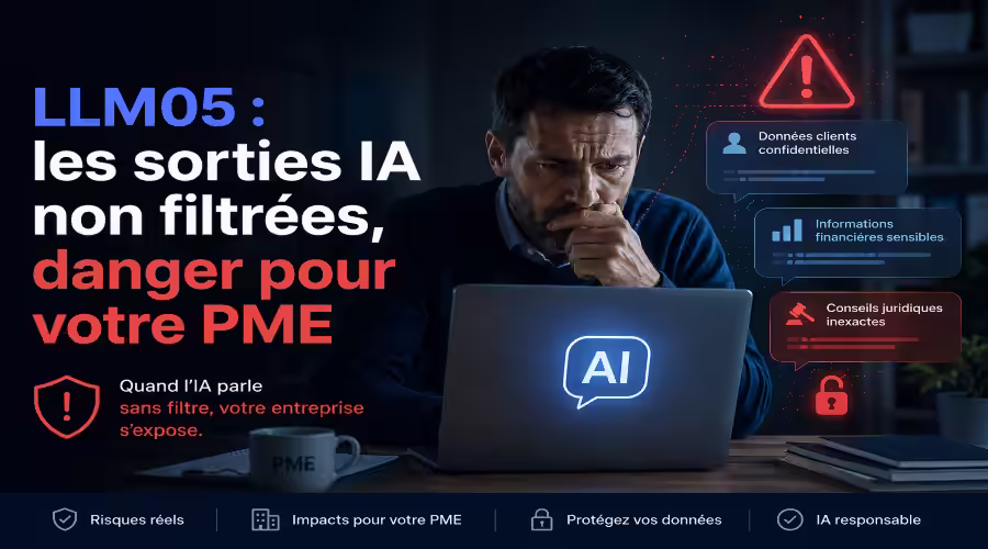 LLM05 : les sorties IA non filtrées, danger pour votre PME